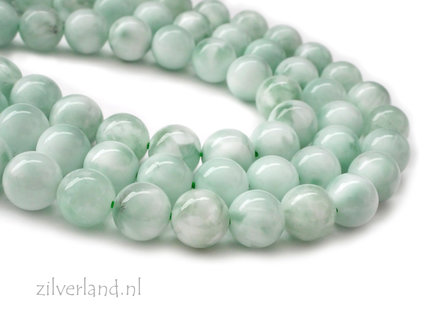 8mm Groene Angeliet Edelstenen Kralen