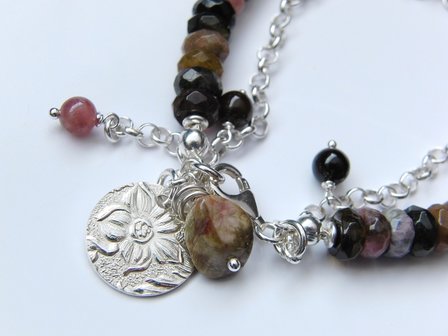 Handgemaakte Zilveren Armband met Toermalijn