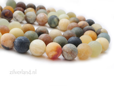 8mm Flower Jade Edelsteen Kralen- Mat