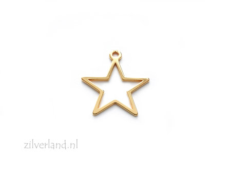 Sterling Zilveren Hanger- Ster Verguld