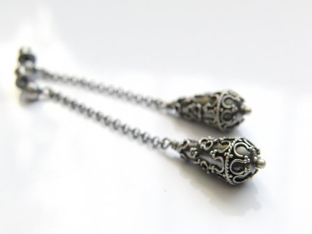 Sterling Zilveren Oorbellen met Bali Kralen