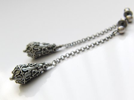 Sterling Zilveren Oorbellen met Bali Kralen