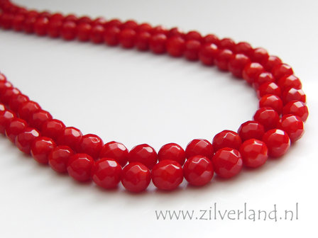 6mm Koraal Kralen- Facet