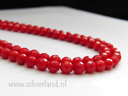 6mm Koraal Kralen- Facet