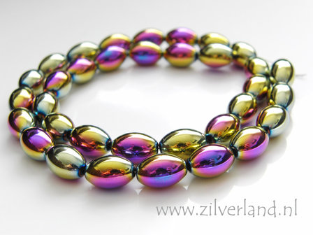 12x8mm Titanium Hematiet Kralen