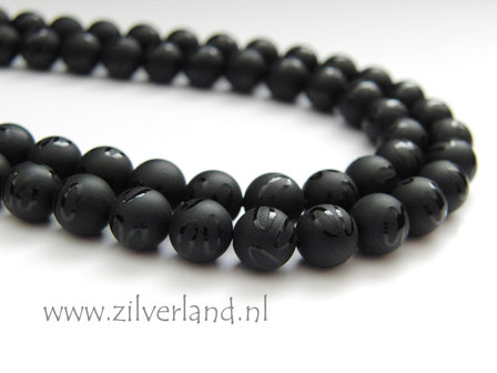 8mm Onyx Kralen- Mat/Glad