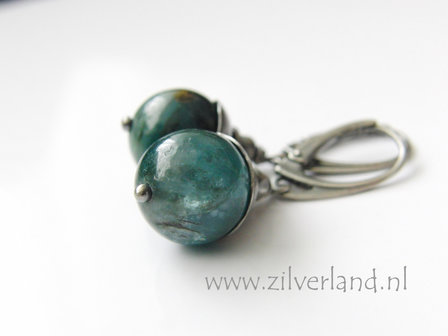 - Handgemaakte Zilveren Oorbellen met Kyaniet