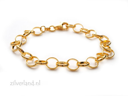 Sterling Zilveren Armband- Verguld