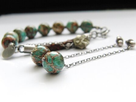 Edelstenen Oorbellen met Sea Sediment Jaspis