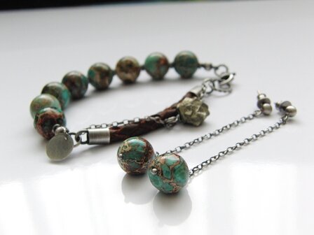 Edelstenen Oorbellen met Sea Sediment Jaspis