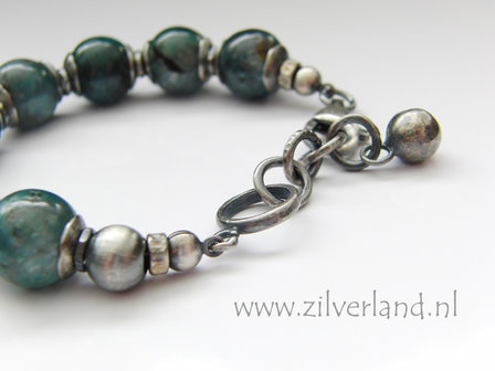 - Handgemaakte Zilveren Armband met Kyaniet