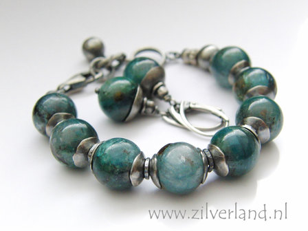 - Handgemaakte Zilveren Armband met Kyaniet