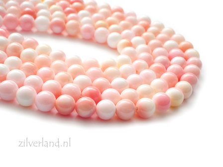 6mm Roze Queen Conch Schelp Kralen