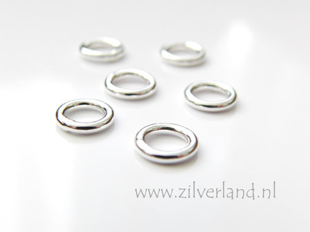 10 Stuks 1,50x8,0mm Gesloten Sterling Zilveren Montagering