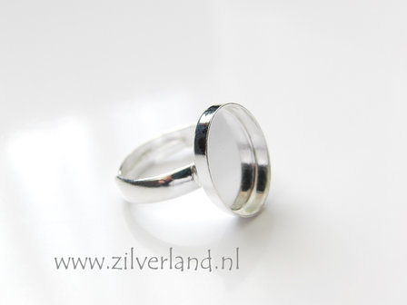 Sterling Zilveren Ring voor UV Hars/Resin of Cabochons- Ovaal