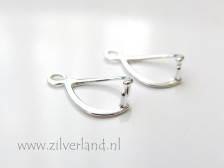 2 Stuks Sterling Zilveren Hangerklem