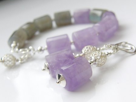 Edelstenen Oorbellen met Lavendel Amethist