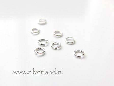 10 Stuks 0,60x3,40mm Sterling Zilveren Montagering