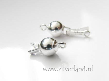 8mm Sterling Zilveren Bakslot