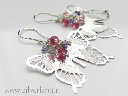 Sterling Zilveren Oorbellen &quot;Vlinders&quot;