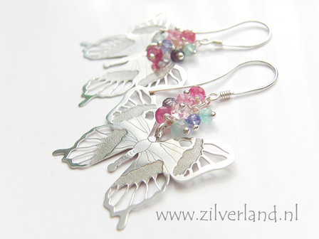 Sterling Zilveren Oorbellen &quot;Vlinders&quot;