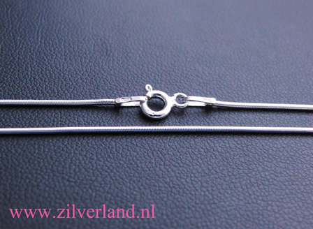 0,90mm Sterling Zilveren Slangencollier- 50cm