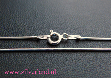 0,90mm Sterling Zilveren Slangencollier- 50cm