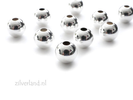 50 Stuks 6mm Sterling Zilveren Kralen- Lichtgewicht