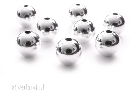 10 Stuks 8mm Sterling Zilveren Kralen- Lichtgewicht