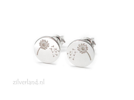 Sterling Zilveren Oorstekers- Paardenbloemen