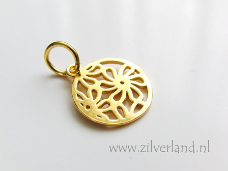Sterling Zilveren Hanger- Bloemen Verguld