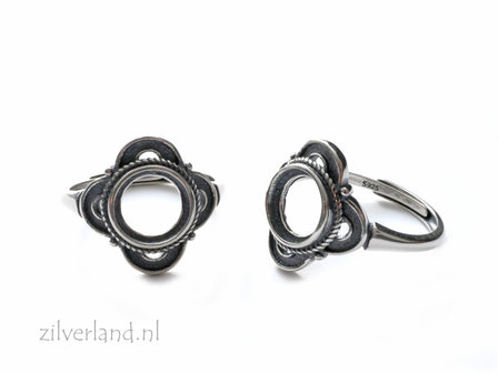 Sterling Zilveren Ring voor 8mm Cabochon