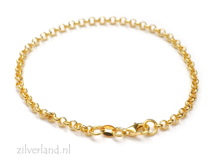 19cm Sterling Zilveren Armband- Verguld