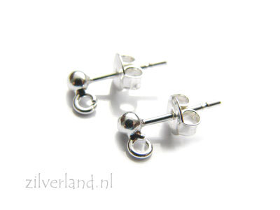 Sterling Zilveren Oorstekers 3mm