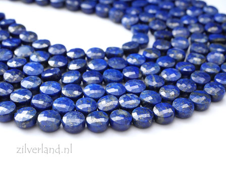 6,8mm Lapis Lazuli Edelstenen Kralen- Facet Coin