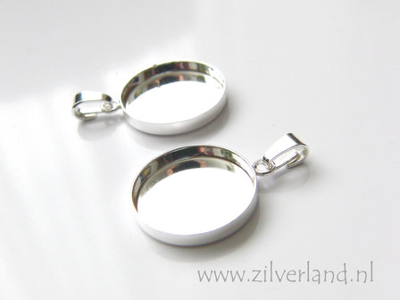 18mm Sterling Zilveren Hanger voor UV Hars/Resin of Cabochons