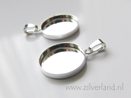 18mm Sterling Zilveren Hanger voor UV Hars/Resin of Cabochons