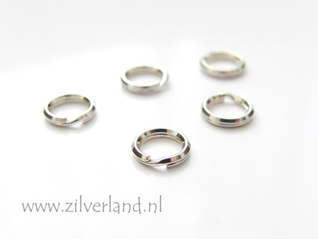 10 Stuks 8mm Sterling Zilveren Splitringen
