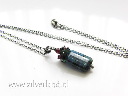 Handgemaakte Zilveren Ketting met Kyaniet