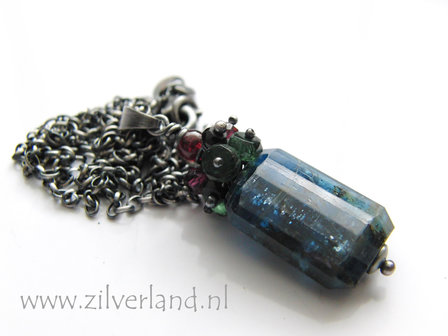 Handgemaakte Zilveren Ketting met Kyaniet