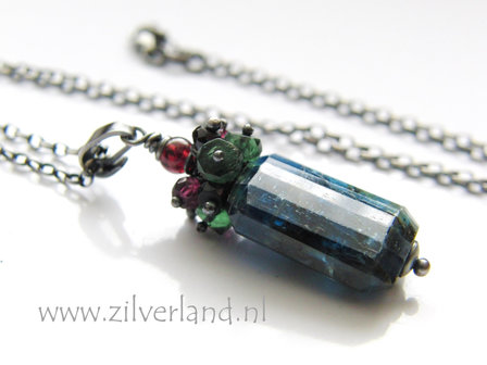 Handgemaakte Zilveren Ketting met Kyaniet