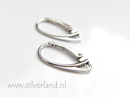 Sterling Zilveren Oorbelhaken- Gerhodineerd