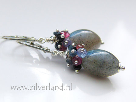 Handgemaakte Edelstenen Oorbellen met Labradoriet