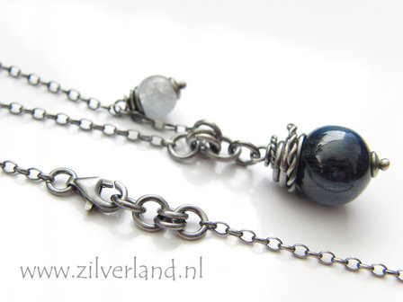 Handgemaakte Edelstenen Ketting met Kyaniet en Aquamarijn