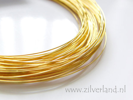 50 cm 0,5mm Sterling Zilveren Draad Medium- Verguld