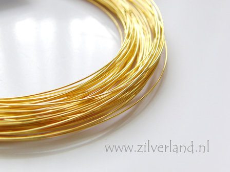 50 cm 0,5mm Sterling Zilveren Draad Medium- Verguld