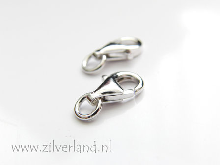 11mm Sterling Zilveren Lobsterslot- Gerhodineerd