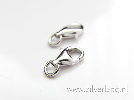 11mm Sterling Zilveren Lobsterslot- Gerhodineerd