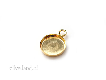 UV resin hangerbakje verguld zilver 925