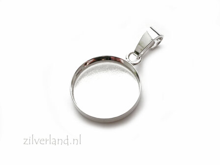 14mm Sterling Zilveren Hanger voor UV Hars/Resin of Cabochons